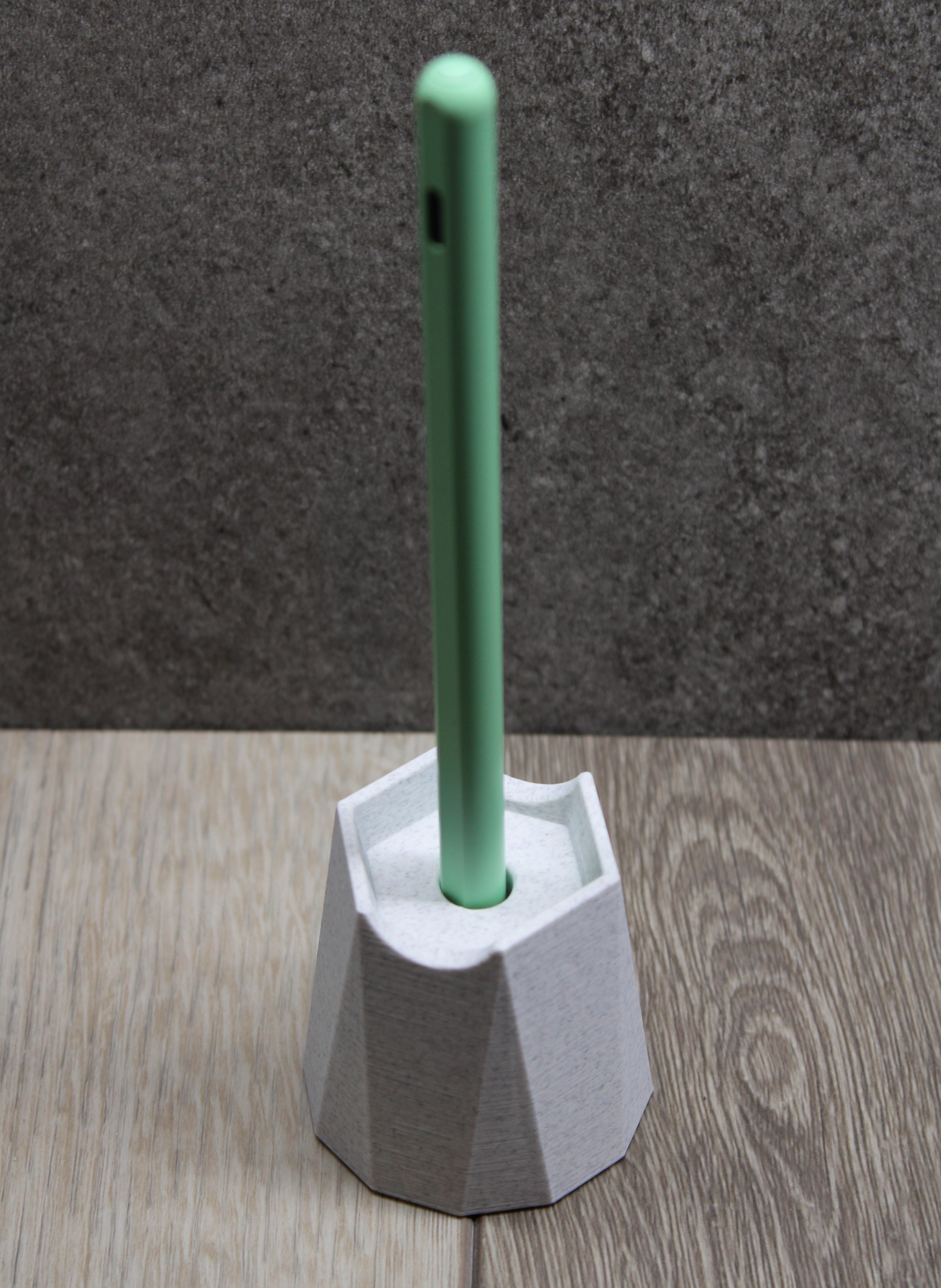 Marble PLA Modern Apple Pen Stand 3D printed