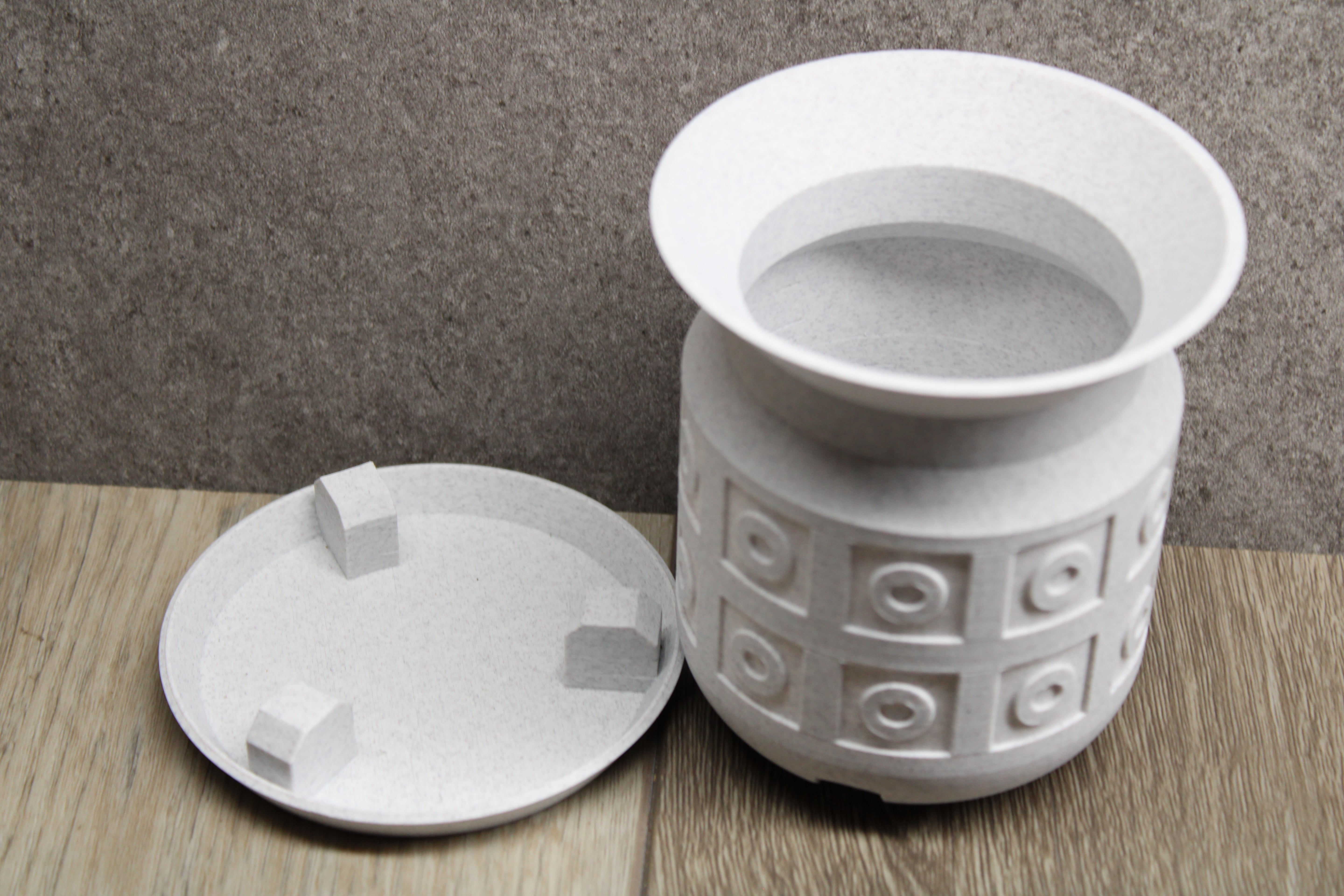 3D-printed planter inspired by ancient pottery