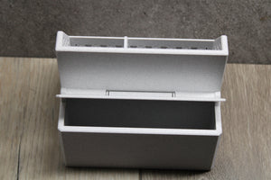 Modern marble-effect desk organizer for tech accessories