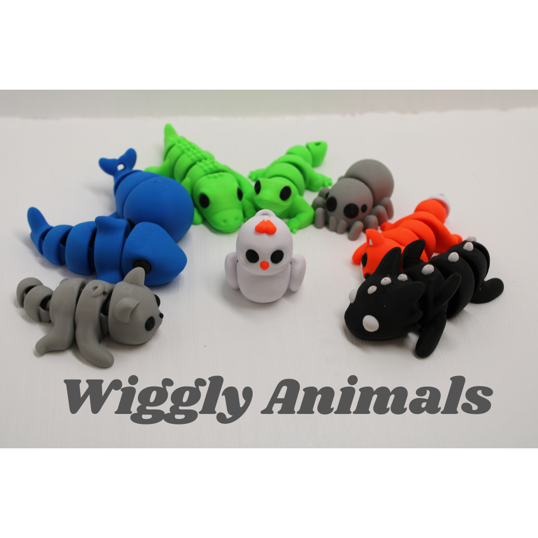 Wiggly Animals Keychains