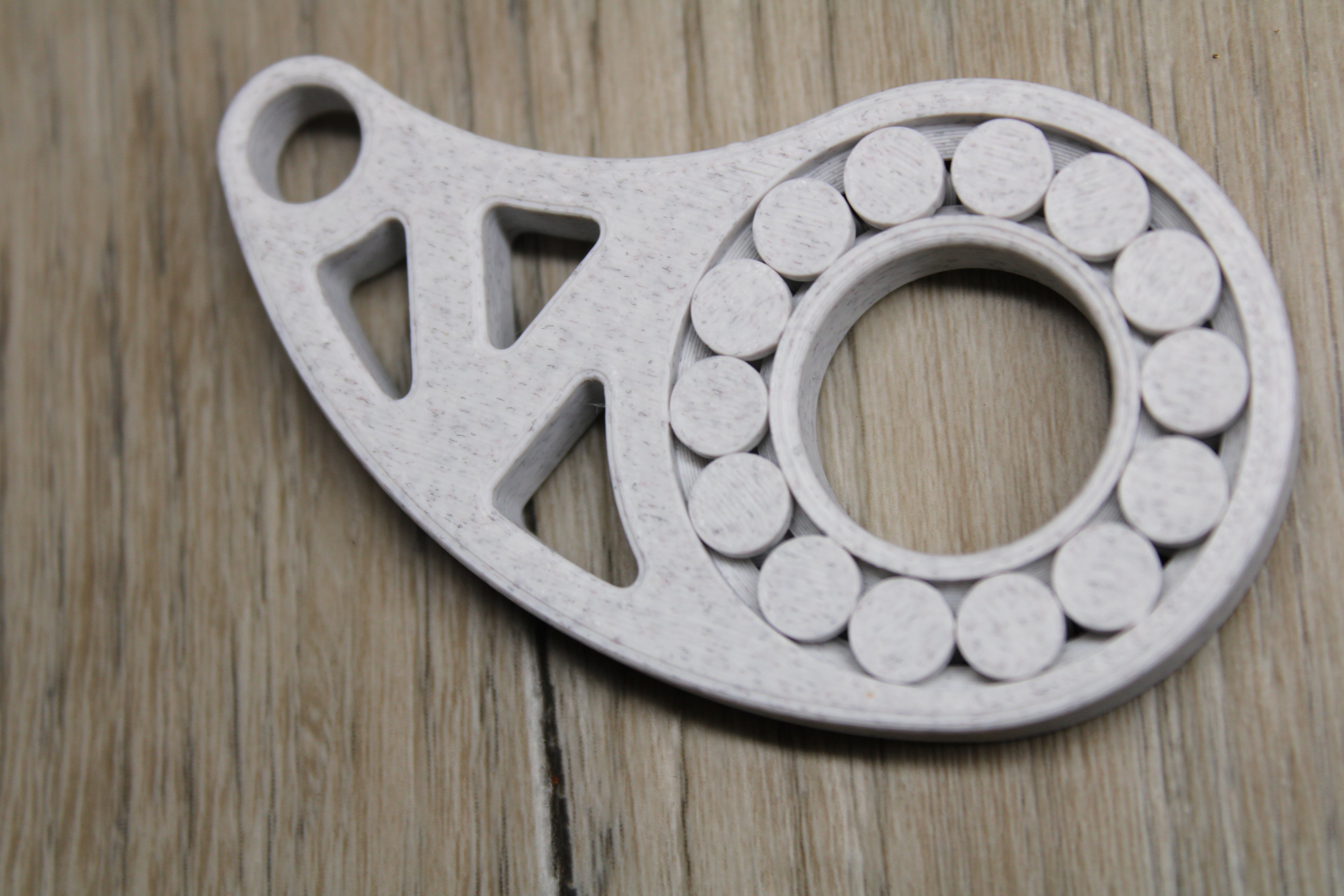Keychain fidget spinner ready to spin