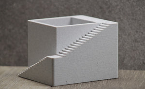 Staircase design flower pot with marble texture
