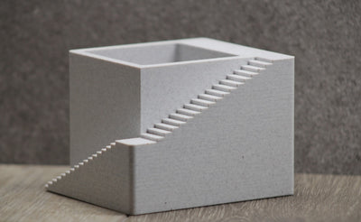 Staircase design flower pot with marble texture